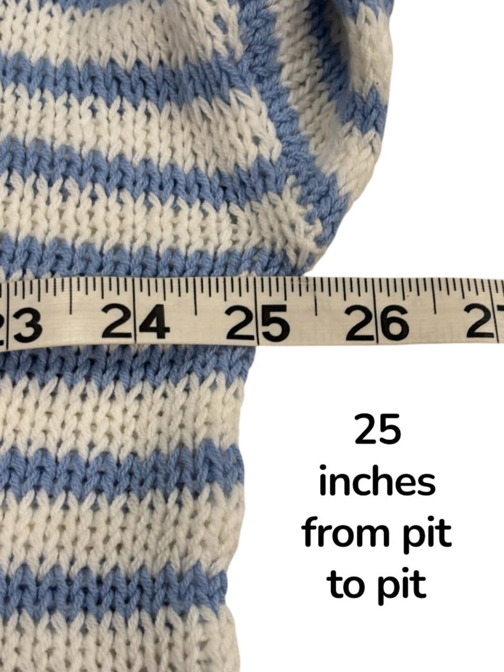 Wooden Ships Striped Sweater M/L Blue White Lightweight Coastal Knit - Picture 6 of 8